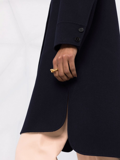 Jil Sander Button-front Coat In Blue