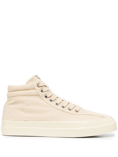 Shop Stepney Workers Club Varden Canvas High-top Shoes In Neutrals