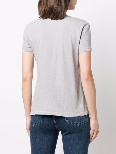Shop James Perse Round-neck Cotton T-shirt In Grey