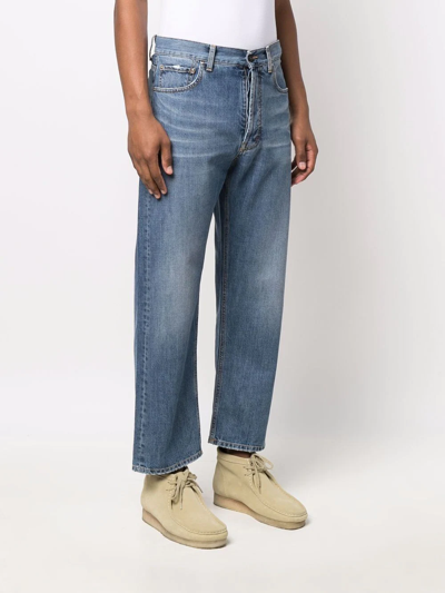 Shop Nick Fouquet Straight-leg Cropped Jeans In Blue