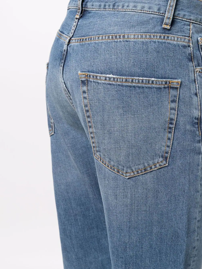 Shop Nick Fouquet Straight-leg Cropped Jeans In Blue