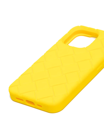 Shop Bottega Veneta Intrecciato Iphone 13 Pro Case In Yellow