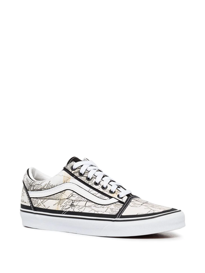 Vans Old Skool Map-print Sneakers In White