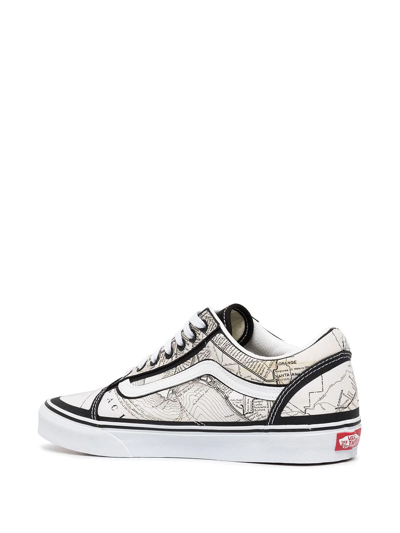 Vans Old Skool Map-print Sneakers In White