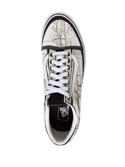 Vans Old Skool Map-print Sneakers In White