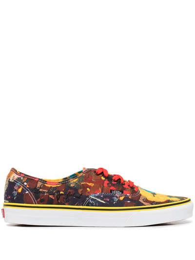 Vans Authentic Graphic-print Sneakers In Yellow