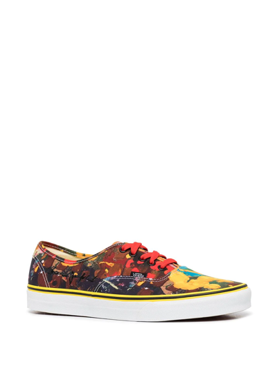 Vans Authentic Graphic-print Sneakers In Yellow