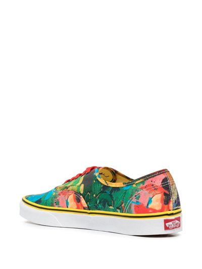 Vans Authentic Graphic-print Sneakers In Yellow