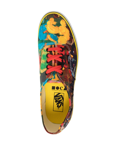 Vans Authentic Graphic-print Sneakers In Yellow