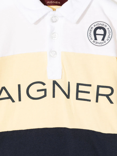 Aigner Logo-print Polo Shirt In Yellow