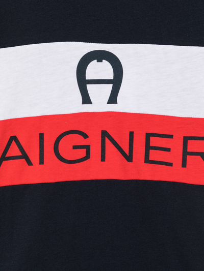 Shop Aigner Logo-print T-shirt In Blue