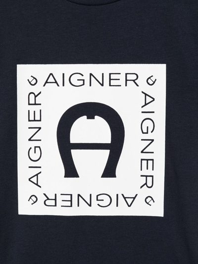 Shop Aigner Logo-print T-shirt In Blue