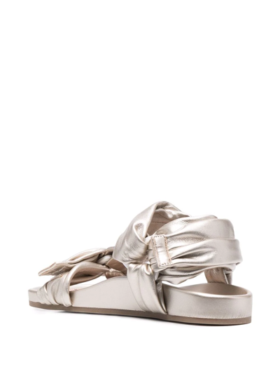 Shop Redv Puffy Strap Sandals In Gold