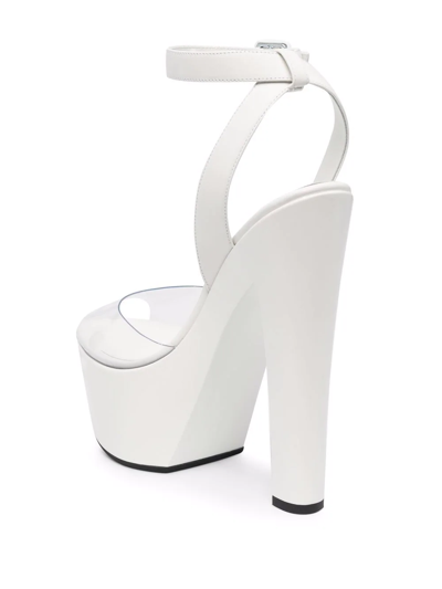 Shop Giuseppe Zanotti Tarifa Platform Sandals In White