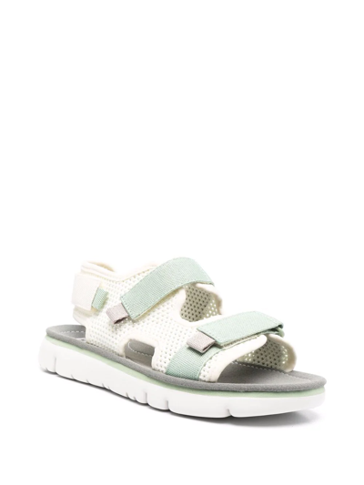 Camper Oruga Touch-strap Sandals In White