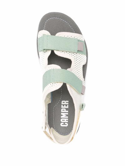 Shop Camper Oruga Touch-strap Sandals In White