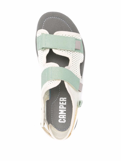 Camper Oruga Touch-strap Sandals In White
