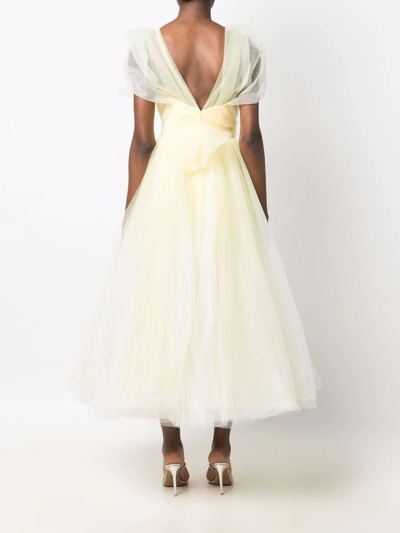 Shop Jenny Packham Faith Tulle Gown In Yellow
