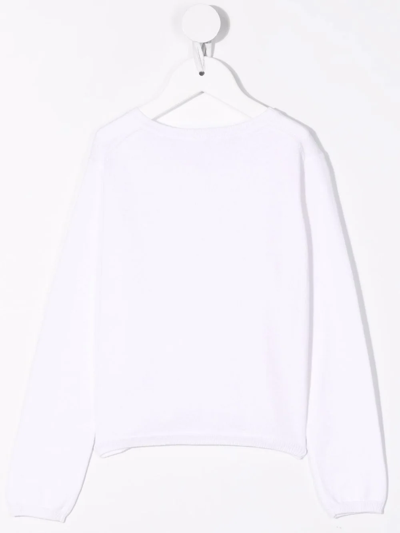 Il Gufo Fine-knit Cotton Cardigan In White