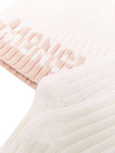 Moncler Ribbed-knit Two-piece Set In White