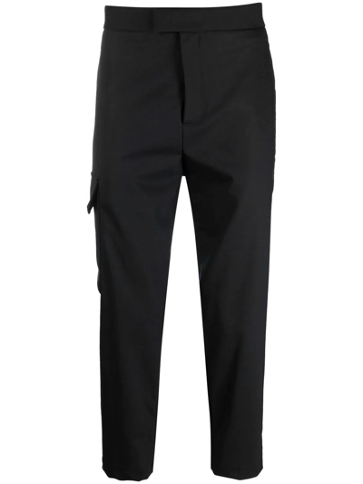 Shop Neil Barrett Cargo-pocket Skinny Cropped Trousers In Black