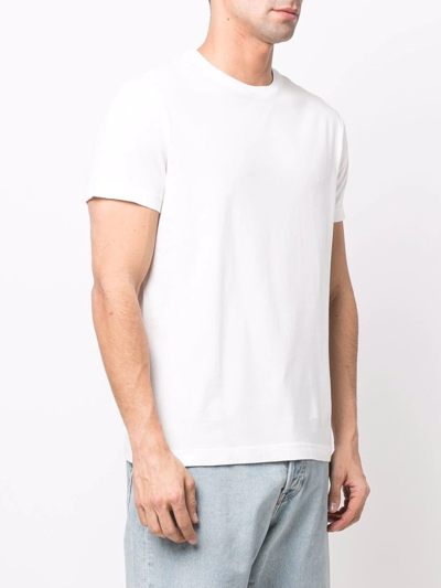 Shop Fay Logo-embroidered Cotton T-shirt In White