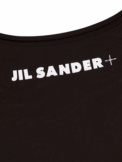 Shop Jil Sander Logo-print Swimsuit In Brown