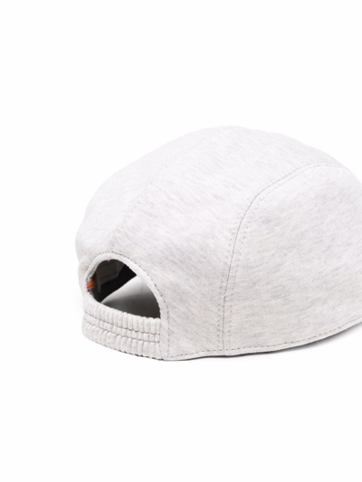 Shop Eleventy Logo-embroidered Jersey Cap In Grey