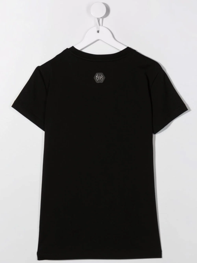 Shop Philipp Plein Junior Teen Cotton Teddy-bear Print T-shirt In Black