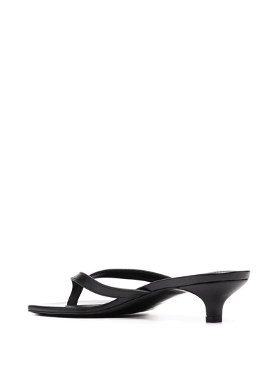 Shop Totême Flip-flop Heeled Sandals In Black
