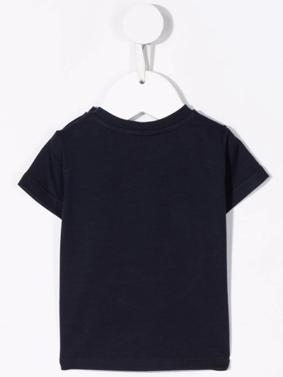 Shop Elie Saab Junior Embossed-logo T-shirt In Blue