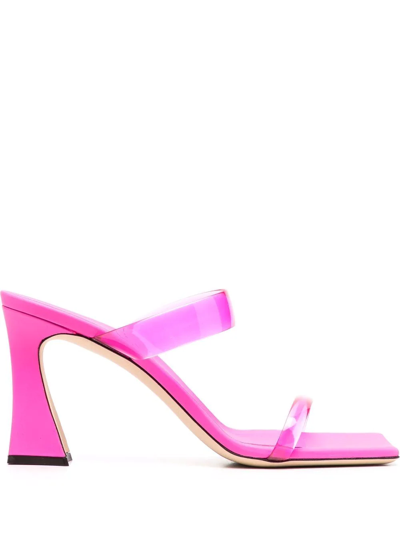 Shop Giuseppe Zanotti Square-toe Mules In Pink