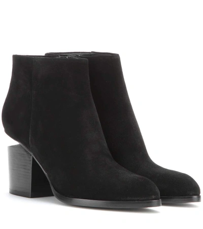 Alexander Wang Gabi Suede Ankle Boots In Llack