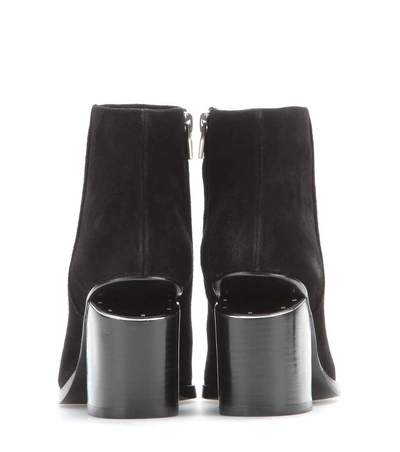 Shop Alexander Wang Gabi Suede Ankle Boots In Llack
