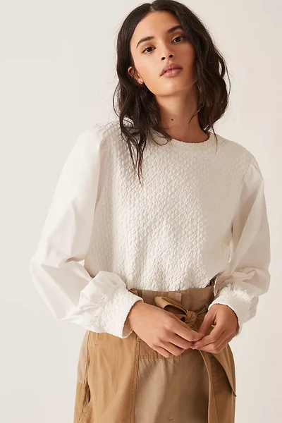 Shop Porridge Textured Sweatshirt In White