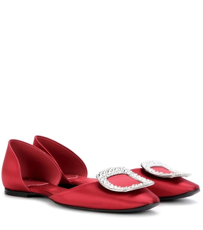 Roger Vivier Dorsay Sexy Choc Patent Leather Ballerinas In Ruby