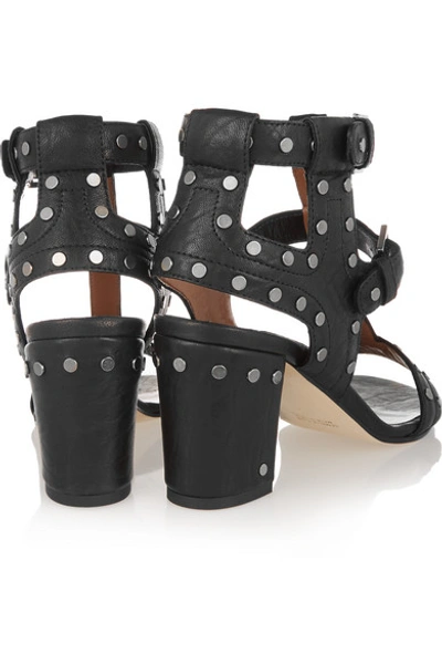 Shop Laurence Dacade Helie Studded Textured-leather Sandals