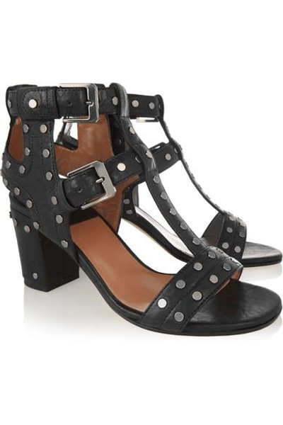 Shop Laurence Dacade Helie Studded Textured-leather Sandals