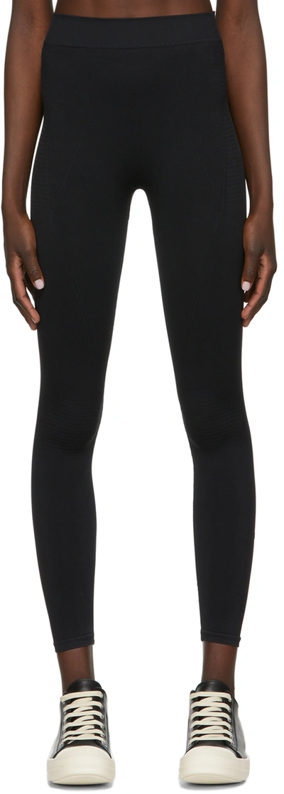 Rick Owens Black Knit Active Leggings In 09 Black
