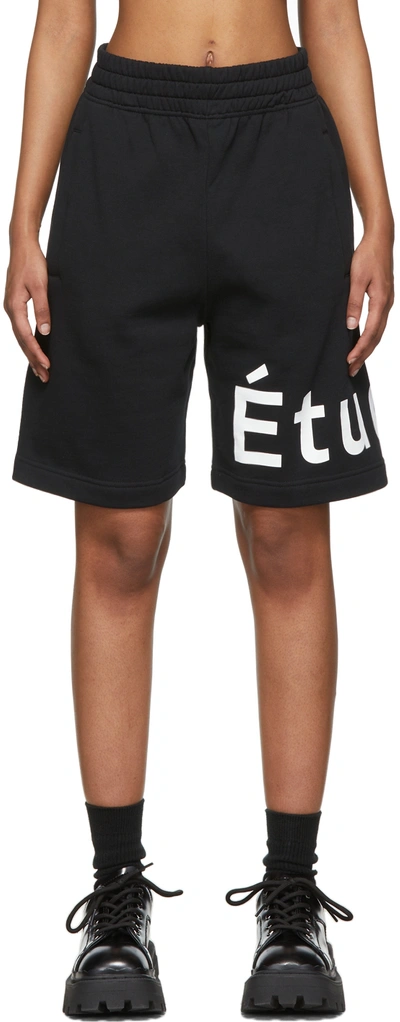 Etudes Studio Black Tempera Shorts In Black