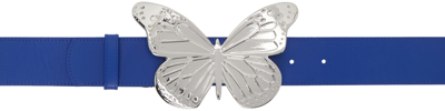 Shop Blumarine Blue Butterfly Belt In N0641 True Blue