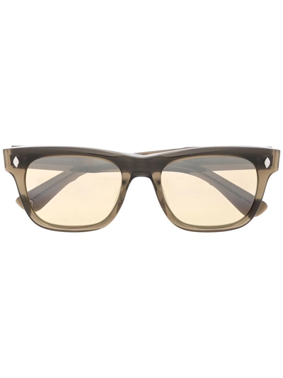 Shop Garrett Leight Tinted Square-frame Sunglasses In Grün