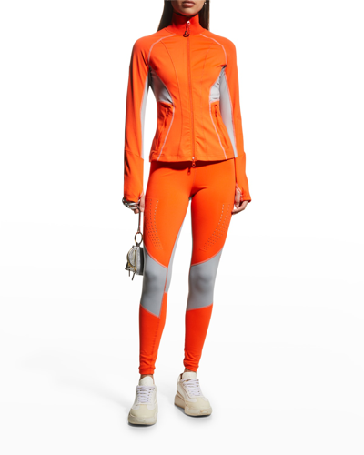 Shop Adidas By Stella Mccartney Truepurpose Midlayer Zip-front Jacket In Actora Ltonix
