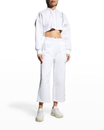 Shop Adidas By Stella Mccartney Logo Sportswear Crop Pants In White