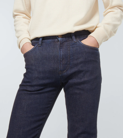 Shop Loro Piana Quarona Slim Jeans In Japanese Dark Blue
