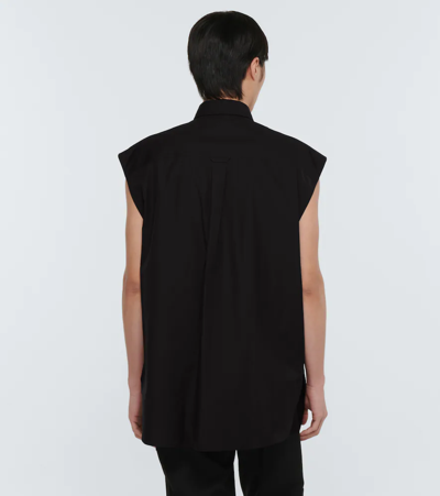 Shop Burberry Sleeveless Shirt In Black