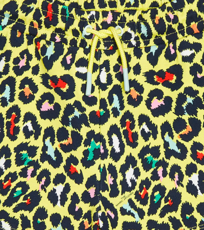Shop Marc Jacobs Leopard-print Jersey Shorts In Lemon