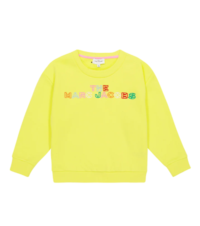 Shop Marc Jacobs Logo Jersey Sweatshirt In Lemon