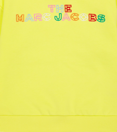 Shop Marc Jacobs Logo Jersey Sweatshirt In Lemon