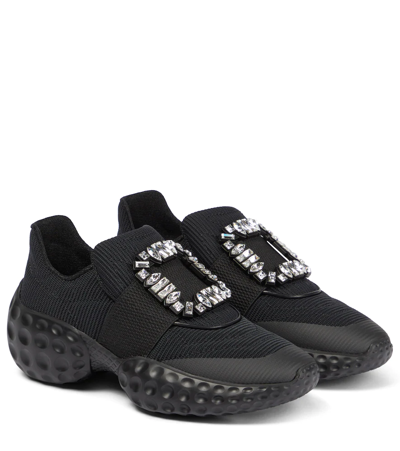 Shop Roger Vivier Viv‘ Run Moonlight Strass Sneakers In Nero